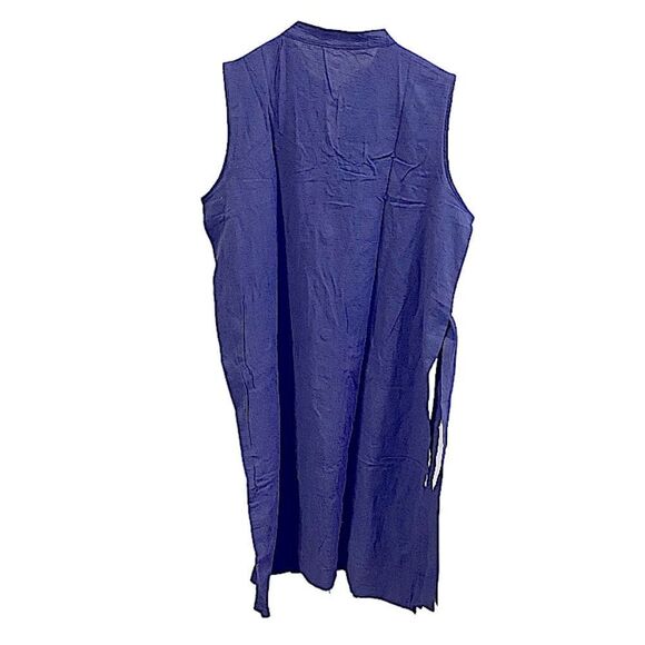 Shirt Dress Womens XXL New Buttoned Belted Sleeveless with Pockets Classic - Picture 8 of 10